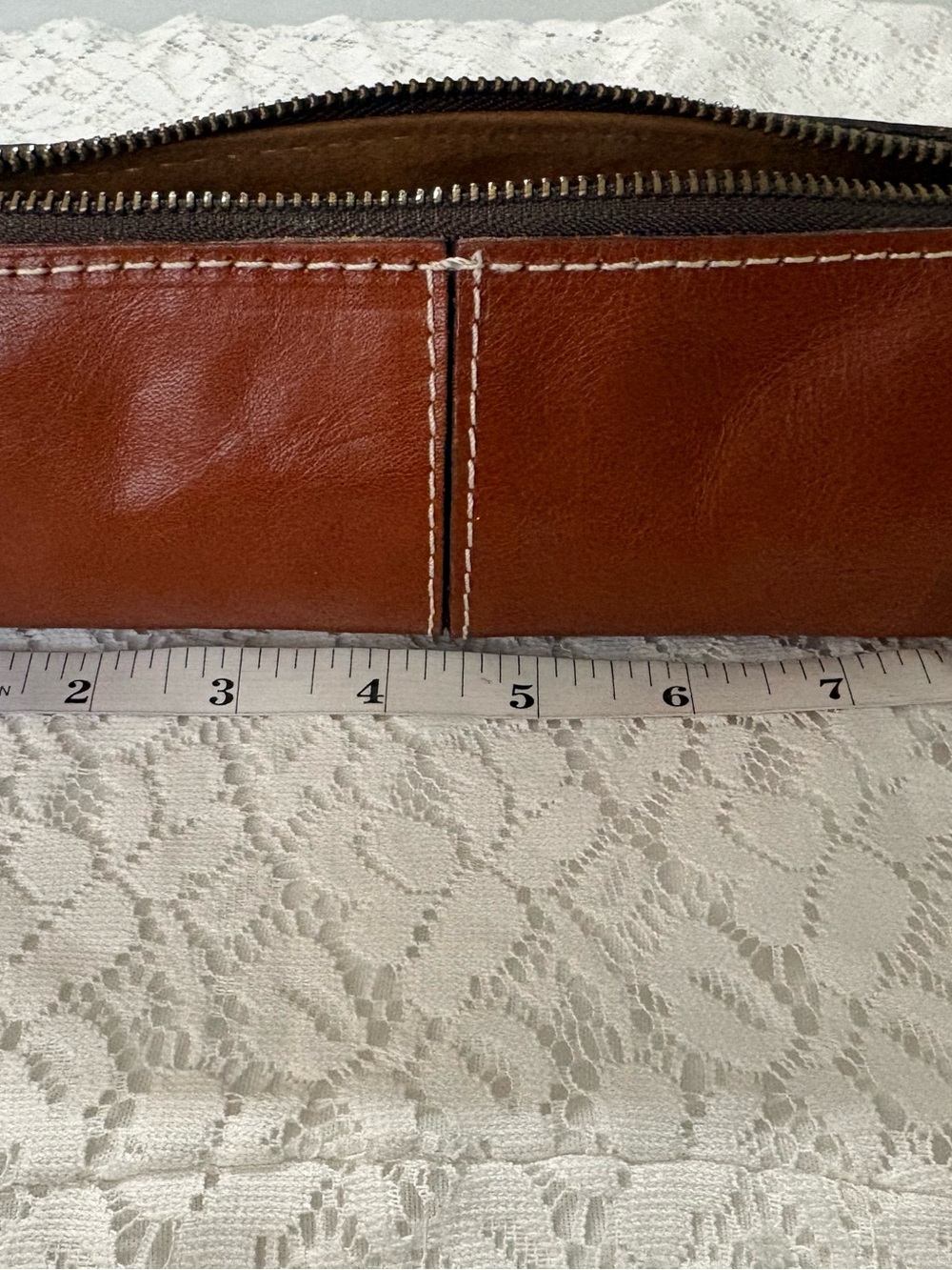 Patricia Nash brown leather wristlet, GUC - Picture 2 of 16
